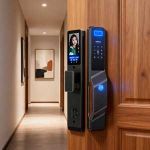 ราคาโรงงาน ควบคุมผ่านแอ<span class=keywords><strong>ป</strong></span> Tuya  ระบบล็อคอัจฉริยะ  <span class=keywords><strong>ป</strong></span>ลดล็อคด้วยลายนิ้วมือและใบหน้า  วัสดุอลูมิเนียมอัลลอย สำหรับ<span class=keywords><strong>ป</strong></span>ระตูไม้ / กระจก / ทองเหลือง - Product Image 4