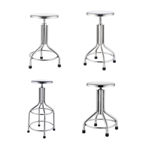 <span class=keywords><strong>Tabouret</strong></span> rond réglable en hauteur en acier inoxydable 304, design <span class=keywords><strong>industriel</strong></span>, avec <span class=keywords><strong>vis</strong></span> de levage et pivotant, pour hôpital, école, atelier - Product Image 3