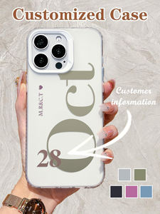 เคสโทร<span class=keywords><strong>ศัพท์</strong></span>แบบใสพิมพ์ลายตามสั่ง ฉลองครบรอบความรัก พร้อมชื่อและวันที่ 1 ชิ้น  วัสดุ TPU สำหรับรุ่น 17/16/15/14 13 12 Pro Max  งานพิมพ์ UV - Product Image 2