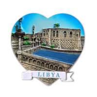 Aimant de réfrigérateur touristique pour grossiste direct, Tripoli Libye, Sites historiques, Écologique, Forme rectangulaire, pour souvenir, avec votre propre logo