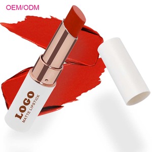 OCHAIN Rouge à Lèvres Mat Velvet Vegan High Pigment Logo Personnalisé Rouge à Lèvres Mat Imperméable Marque Privée Nude - Product Image 1