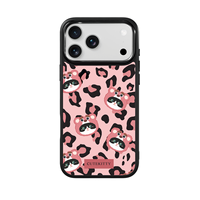 Coque de téléphone AG Feeling Black Edge avec motif léopard doré pour iPhone 17, 17 Pro Max, 16 Pro, 15 – Coque magnétique