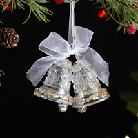 Weihnachtsbaum-Dekorationsset Glitzer-Schneeflocken-Kugeln Acryl-Weihnachtsschmuck für Heim-Party Feiertagsdekoration