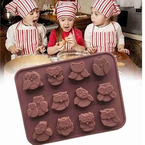12구 다양한 동물 모양 부엉이 모양 실리콘 몰드 (사탕, 초콜릿, 수제 비누용) - Product Image 4