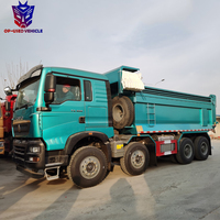 Truk Dump Sinotruk Howo 8X4 Euro 5 Diesel Baru Tugas Berat Kapasitas 31-40T Setir Kiri Mesin Weichai 351-450HP ISO9001