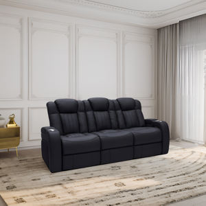 도매 프로젝트 3인용 조절 가능한 USB 충전기 가죽 리클라이너 소파 홈 시어터 가구 블루투스 포함 VIP 영화관용 - Product Image 5