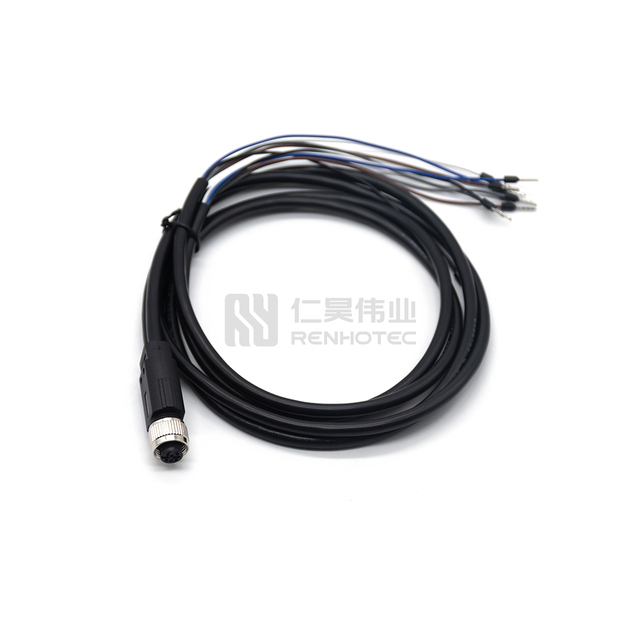 Custom M12 Sensor Splitter Cable 5pin 5 Pin a Code Female to Terminal Waterproof