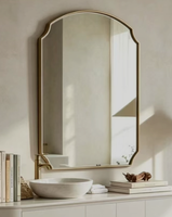 Miroir de salle de bain mural haut de gamme de style mid-century fabriqué en usine