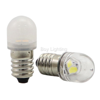 Larga vida útil Media cubierta de PC lechosa Bajo Vatio AC120V AC230V 60V 12V E10 bombilla led