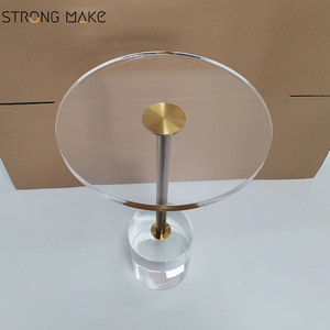 Tavolino da Martini moderno in acrilico trasparente a gamba singola fine cochees trasparente tavolino rotondo in acrilico laterale piccolo <span class=keywords><strong>per</strong></span> soggiorno - Product Image 4