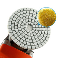 Haute Qualité 3 Pouces 4 Pouces 150 #   Tampons de polissage diamantés pour le façonnage des bords de pierre, outils de polissage industriels à filetage intégré M10 M14