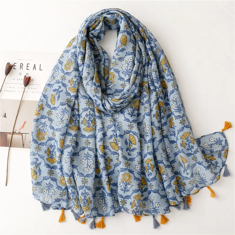 Earth-friendly Santa Fe Polyester scarf hijab Patterned Storytelling Wellness style Feel of various materials