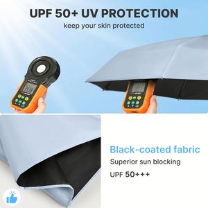 Sombrilla de Playa de 46 Pulgadas con Protección Solar UPF 50+, Mango Extensible, Protección UV, Portátil, para Viajes, Camping, Hombres y Mujeres - Product Image 4
