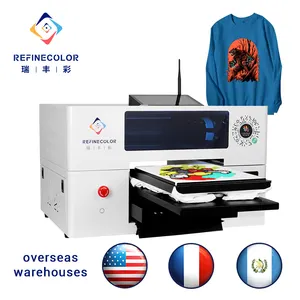 Refinecolor Wifi Dtg Printer A 3 T Shirt Drukmachine Direct Naar Kledingstuk Afdrukken Witte Katoenen T-Shirts