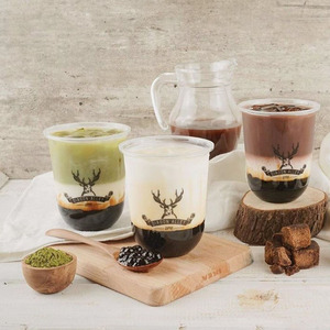 Vasos <span class=keywords><strong>de</strong></span> Plástico Desechables <span class=keywords><strong>de</strong></span> PP en Forma <span class=keywords><strong>de</strong></span> U con Tapas para Té, Bebidas Frías y Café - Product Image 4