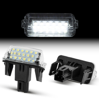 Zeal 2 pièces, éclairage de plaque d'immatriculation LED pour Toyota Camry Yaris Highlander Prius C Avalon, accessoires 18SMD blanc 6500K
