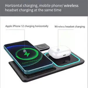 3 In 1 Universal Mobile 3-In-1 Wireless Charger Foldable