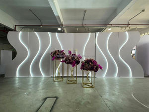 SMOOTH New Event Acrylic <b>Backdrop</b> Stage Decoration LED Lighted Wedding Door <b>Stand</b> Wedding Gate Wall Decoration - Product Image 3