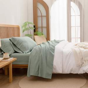Set Lenzuola con Angoli Premium 100% Cotone, Lenzuolo con Angoli, Lenzuolo Piatto e 2 Federe per Casa e Matrimonio - Product Image 3