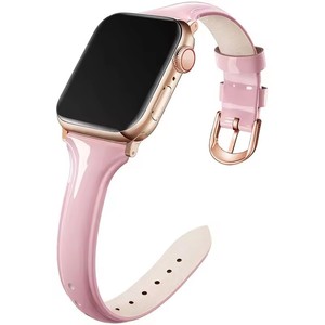 <span class=keywords><strong>Correa</strong></span> de Cuero Patentado Brillante para <span class=keywords><strong>Apple</strong></span> Watch, Correas Delgadas, Pulseras para <span class=keywords><strong>iWatch</strong></span> Series 10 9 8 Ultra 7 6 5 4 SE - Product Image 5
