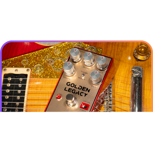 Pédale d'effet <span class=keywords><strong>guitare</strong></span> Golden Legacy Distortion 2 modes vintage moderne British Blues <span class=keywords><strong>Hard</strong></span> <span class=keywords><strong>Rock</strong></span> avec son Marshall Metal - Product Image 2