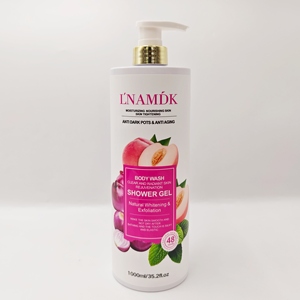L'NAMDK Gel de Ducha <span class=keywords><strong>Corporal</strong></span> Blanqueador e Iluminador de 1000 ml, <span class=keywords><strong>Hidratante</strong></span>, con Fragancia Duradera, Éxito de Ventas en África - Product Image 2