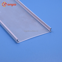 Couvercle de diffuseur de lumière micro prismatique en polycarbonate double couleur anti-éblouissement gaufrage abat-jour extrudé usine d'extrusion de Chine