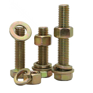 Pernos y Tuercas Hexagonales DIN 933 con Recubrimiento de Zinc Amarillo Grado 8.8 M12 - Product Image 1