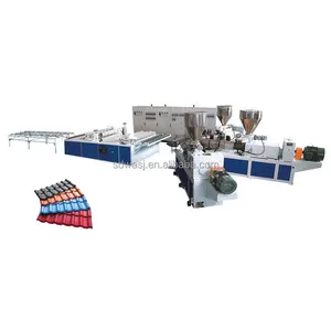 Plastic PVC multy layers Corrugated Color Roof wave Tile Board Sheet plastic manufacturing machine production line extruder