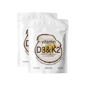 Lifeworth <span class=keywords><strong>Oem</strong></span> 10000iu Vitamine <span class=keywords><strong>D3</strong></span> & 200mcg K2 <span class=keywords><strong>Softgel</strong></span> Capsules Gezondheidszorg Supplement Met 200mcg K2 Vitamine <span class=keywords><strong>D3</strong></span> & K2 Softgels - Product Image 4