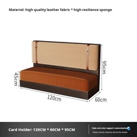 Canapé de restaurant haut de gamme, table et chaises de café rétro, ensemble de mobilier de salle à manger fine, banquette murale personnalisable
