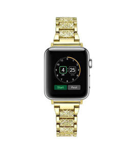 Pulsera de Acero Inoxidable con Diamantes, Pulsera de Metal para Apple Watch Series, 38mm, 41mm, 42m, Disponible - Product Image 4