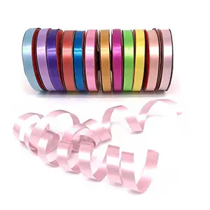 Bunte PP Ribbon Rolls billig Großhandel Geschenk verpackung Seide Satin Organza Band Party Dekoration