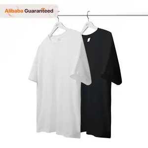 INFLATION 220 Gsm Customize Graphic T-shirt Black White T Shirt Pour Hommes Plain Streetwear Custom Men's Clothing T-shirts