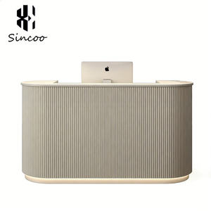 Manufacturer New Best Selling Custom Reception <b>Desk</b> Beauty Salon Counte Reception Table Nail Salon Circular Reception <b>Desk</b> - Product Image 5