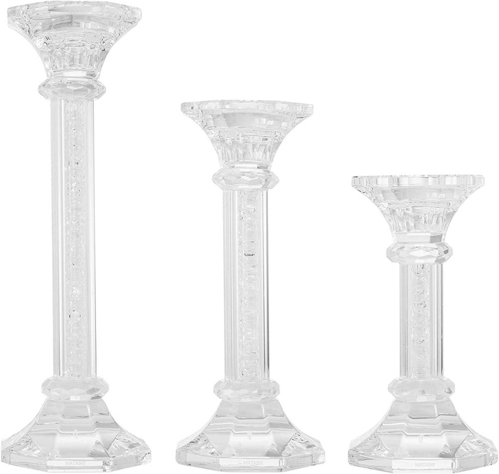 Подсвечники из хрустального стекла, подсвечники для стола, Рождество, домашняя кухня, Свадебные центральные части стола