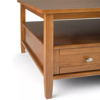 Table basse moderne en bois massif avec tiroir, table basse pour salon
