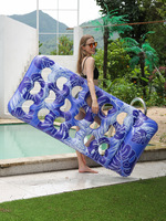 Promotion Été : Hamac aquatique gonflable pliable pour adulte en PVC, motif feuilles et cœur évidé, 180x90cm, capacité <100kg