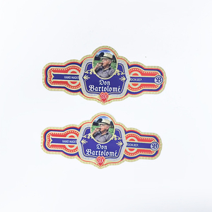 Nhà Máy Giá tùy chỉnh Cigar ban nhạc giấy Vòng nhãn lá vàng dập nổi Cigar ban nhạc nhãn in ấn tùy chỉnh Cigar ban nhạc - Product Image 1