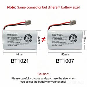 Packone BT-1007 Ni-Cd แบตเตอรี่แบบชาร์จไฟได้2.4V 600mAh สำหรับเครื่องใช้ไฟฟ้าภายในบ้าน - Product Image 3