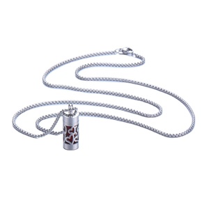 Colgante de Perfume Unisex de Acero Inoxidable con Cilindro y Bola para Aceites Esenciales Aromáticos - Product Image 5