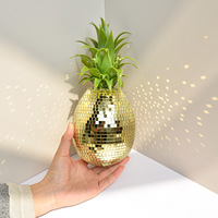 Nouveaux produits mode maison fête fournitures ornement or ananas Disco miroir boule lunettes