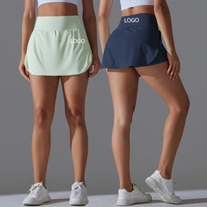 XW-7030 Nuova Collezione di Gonne Sportive alla Moda, Abito da Tennis Fitness con Pantaloncini Integrati ad Asciugatura Rapida per Donne - Product Image 1