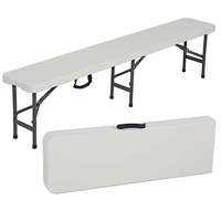 Banc de 6 pieds plié en deux