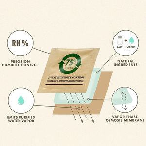 กระเป๋าเครื่องทำความชื้นแบบพกพาสำหรับบรรจุซิการ์อาหารกล่องไม้แบบมีสองทิศทางควบคุมความชื้น - Product Image 1
