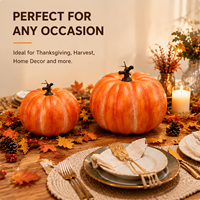 Grande citrouille orange réaliste, décoration pour Halloween et la fête des récoltes, présentation créative pour la maison et le bureau