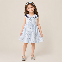 Robe d'été pour filles MZJ 100% coton, col rond, sans manches, imprimé cœur, style coréen, vêtements pour enfants mignons et amusants, ODM