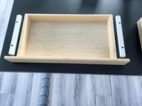 Tiroirs en bambou sous table, boîtes de rangement compartimentées, meubles de salle à manger écologiques, design moderne, durables et faciles à nettoyer