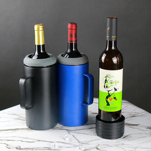 Nouveaux produits personnalisés refroidisseur de bouteilles de vin à double paroi isolé avec poignée et couvercle - Product Image 2