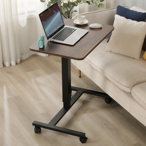 โต๊ะเคลื่อนที่ปรับความสูงได้โต๊ะโซฟาโต๊ะแบบพกพาโต๊ะคอมพิวเตอร์แล็ปท็อปพร้อมโครงโลหะและล้อกลิ้ง - Product Image 2